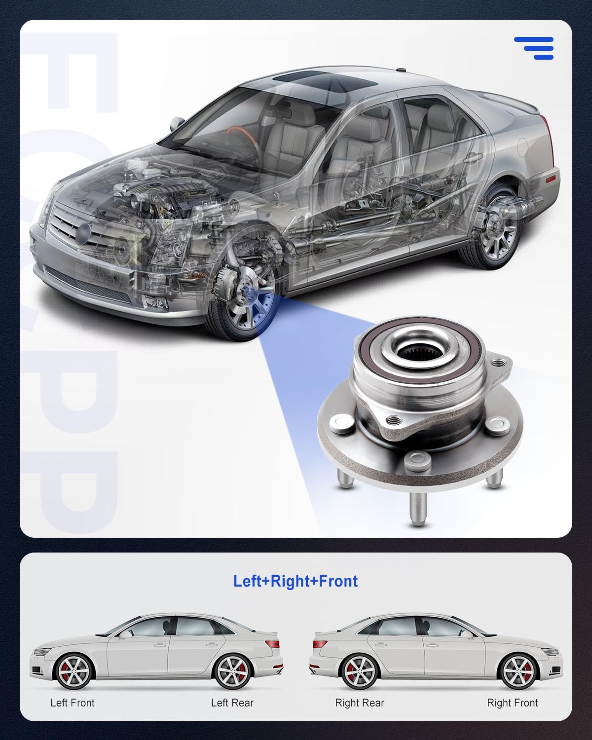 ECCPP Replacement For Wheel Bearing and Hub Assembly For Dodge For Durango For Jeep Grand For Cherokee Wheel Hub Bearing (513324