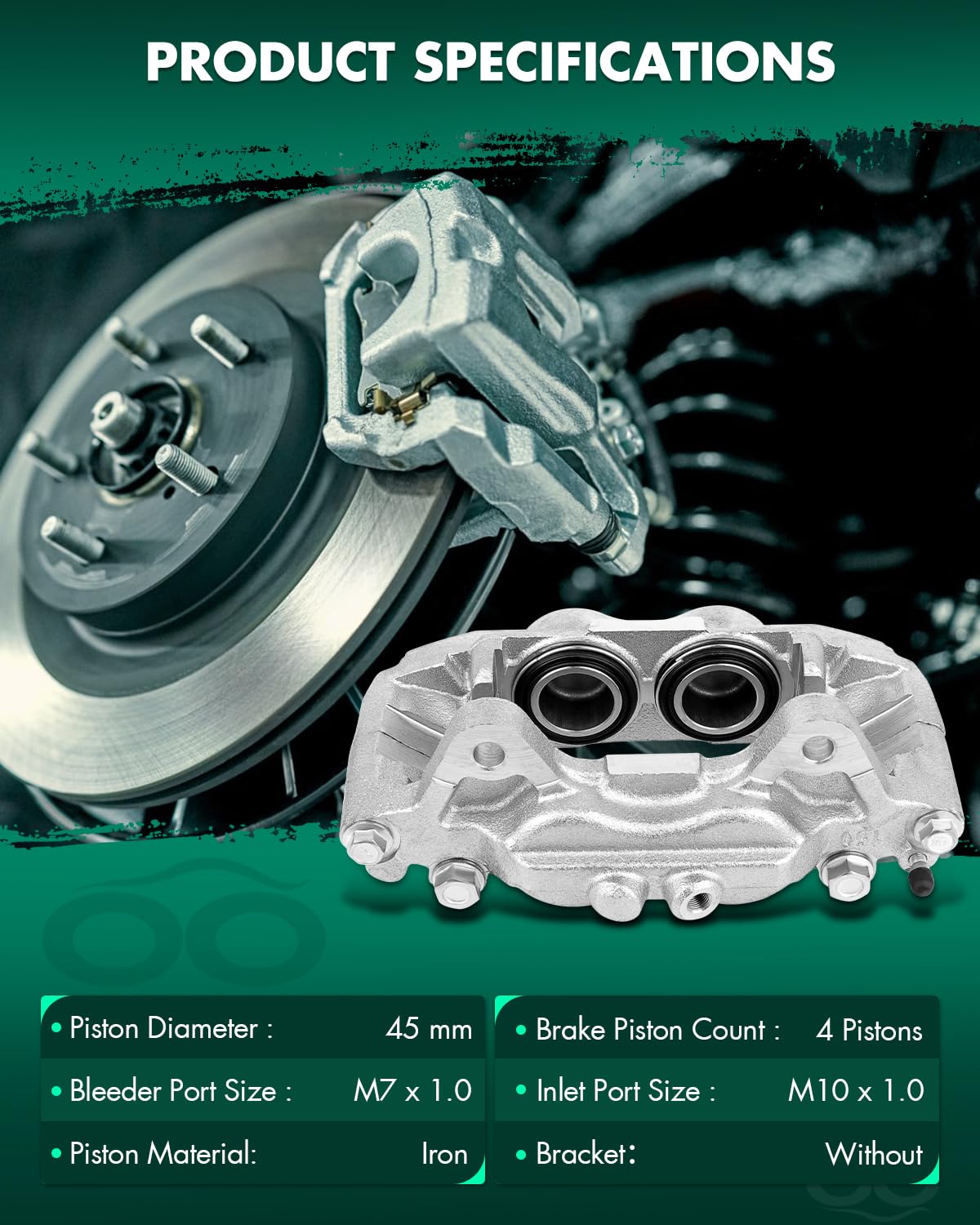 Scitoo Front Left+Right Brake Calipers Without Bracket 19-2984 19-2985 Compatible For Toyota 4Runner 2003-2009 For Toyota Tacoma