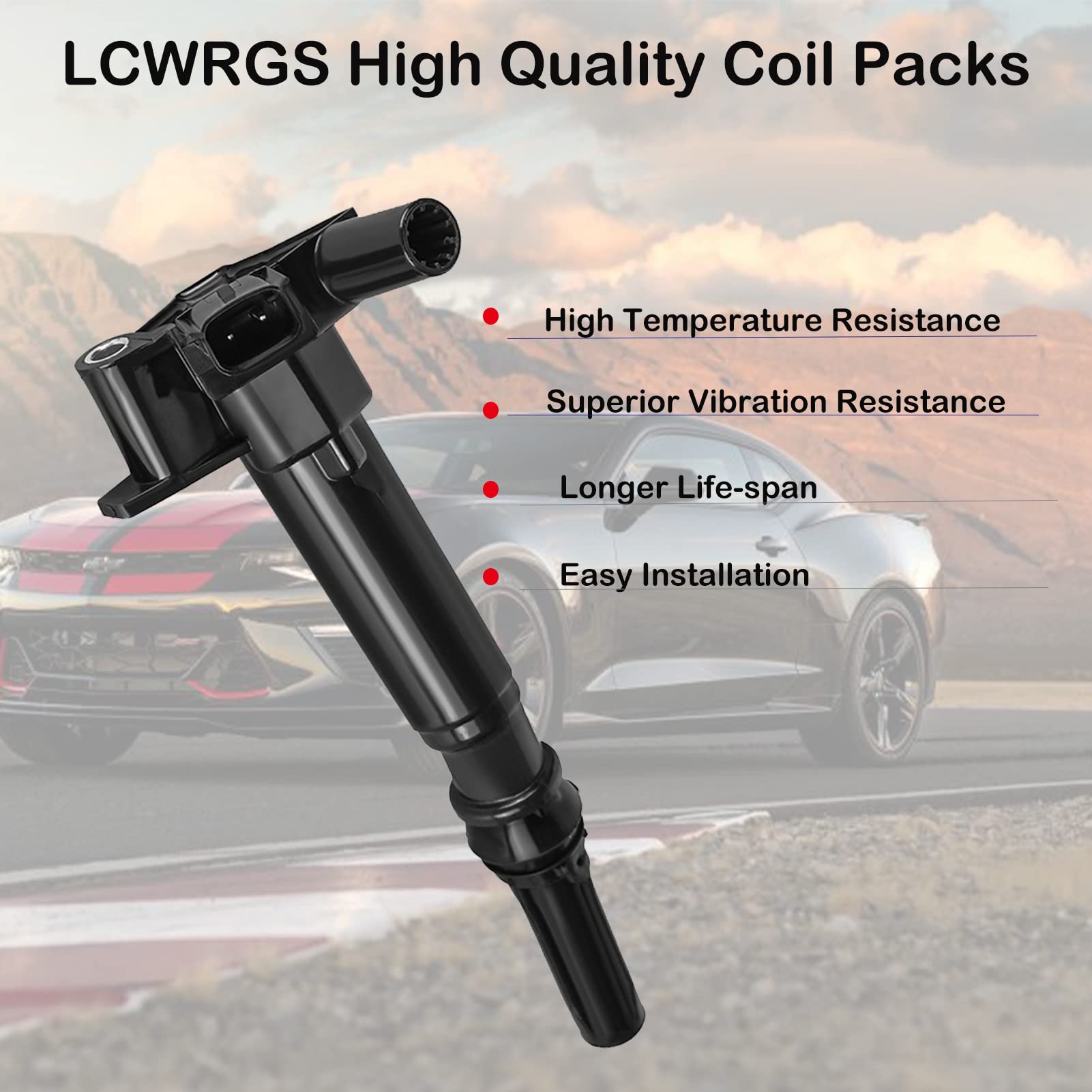 Set Of 8 Ignition Coils Fits For 6.2 V8 Ford F250 F350 E350 Super Duty 2010 2011 2012 2013 2014 2012 2016 2017 Coil Packs Driver