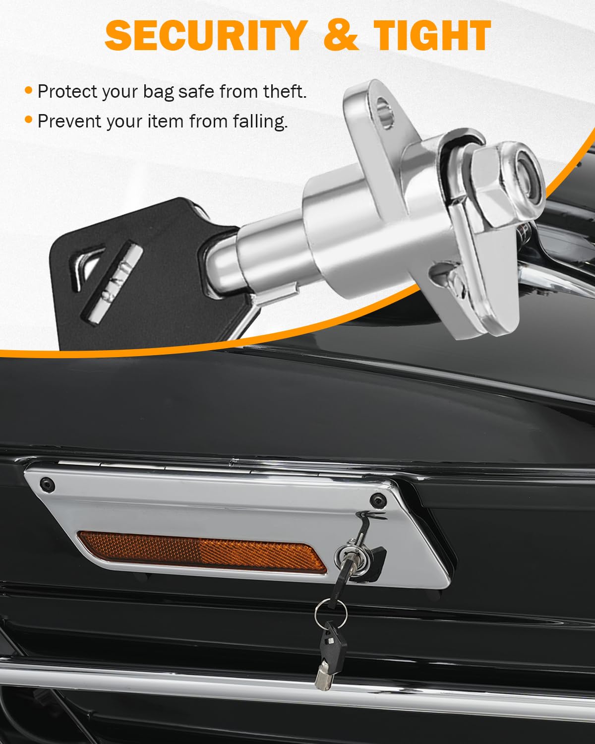 PBYMT 2 Keys Saddlebag Lock Set Saddle Hard Bag Compatible for Harley Touring Road King Electra Glide Street Glide Tour Gide 199