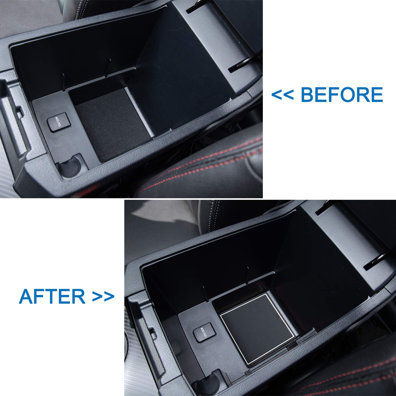 Premium Cup Holder, Console, And Door Pocket Inserts Kit Compatible With Toyota 4Runner Accessories 2010-2024 (2 Row, White Trim