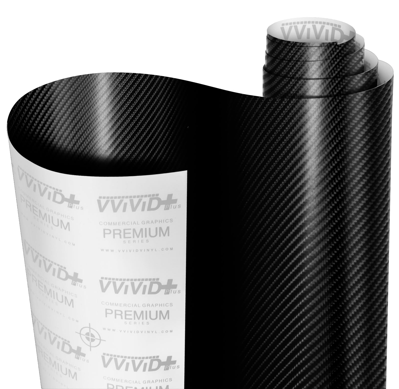 Vvivid Black True R Carbon Fiber Vinyl Wrap Roll With Air Release Technology (2 Foot By 5 Foot)