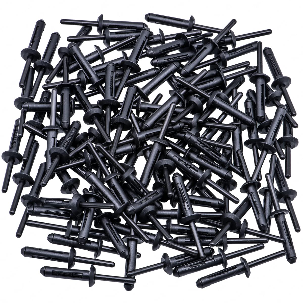 Rexka 100pcs Fender Flare Bumper Door Trim Plastic Rivet Retainer 1/4 Hole Compatible with Chrysler 6506007AA 07-20 Jeep Wrangle