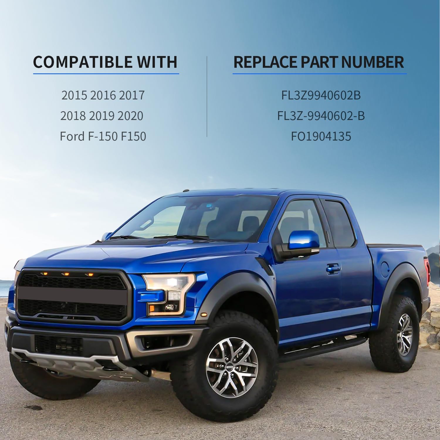 KARPAL Tailgate Molding Trim Compatible with Ford F150 2015-2020, Flexible Flex Step Cap Top Trim Protector Cover w/Release Butt