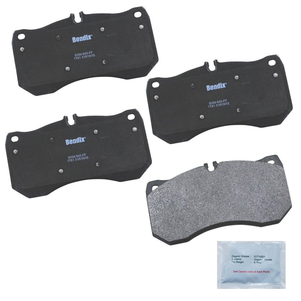 Bendix Priority1 Cfm1781 Semi-Metallic Front Brake Pads For Audi A8 Quattro 2015, Rs5 2021, Rs5 Sportback 2021, Rs7 2018, S8 201