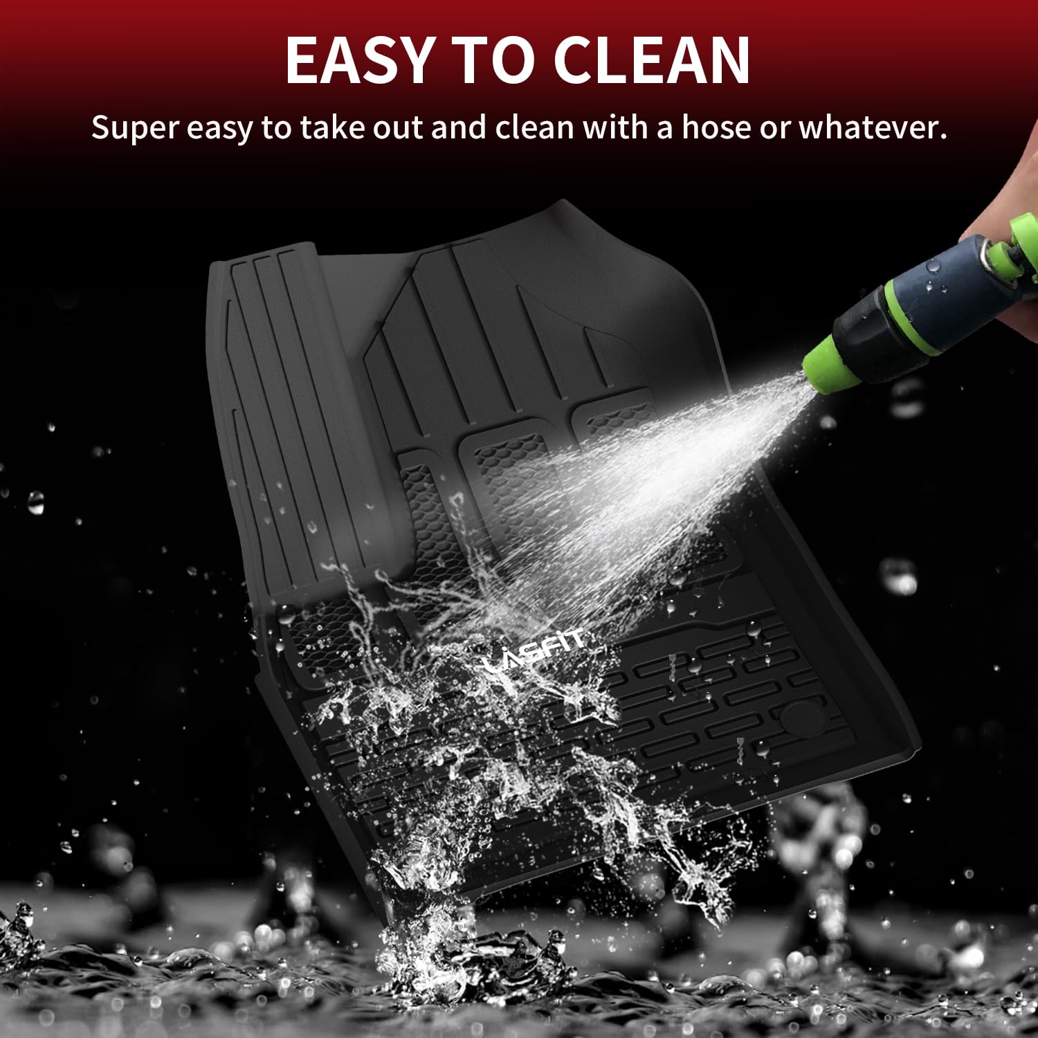 Lasfit Floor Mats & Trunk Mat For Jeep Wagoneer 2022-2025 7-Seat (Not For 8-Seat) All Weather Custom Fit Car Floor Liners Black