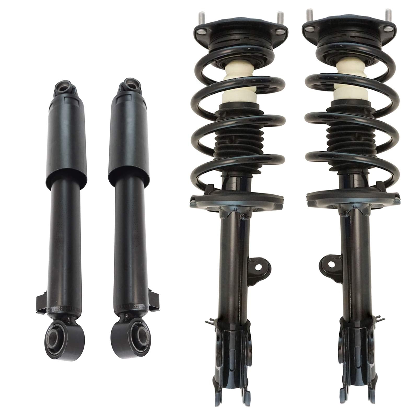 Trq Front And Rear Complete Strut Assembly & Shock Absorber Kit Complete Strut & Coil Spring Assembly Compatible With 2010-2012