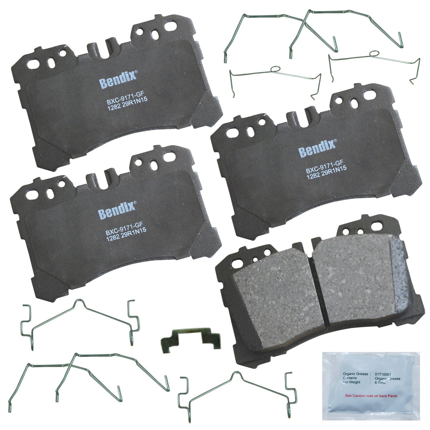 Bendix Priority1 Cfc1282 Ceramic Front Brake Pads For Lexus Lc500 2020, Lc500H 2020, Ls460 2017-2007, Ls500 2023-2018, Ls500H 20
