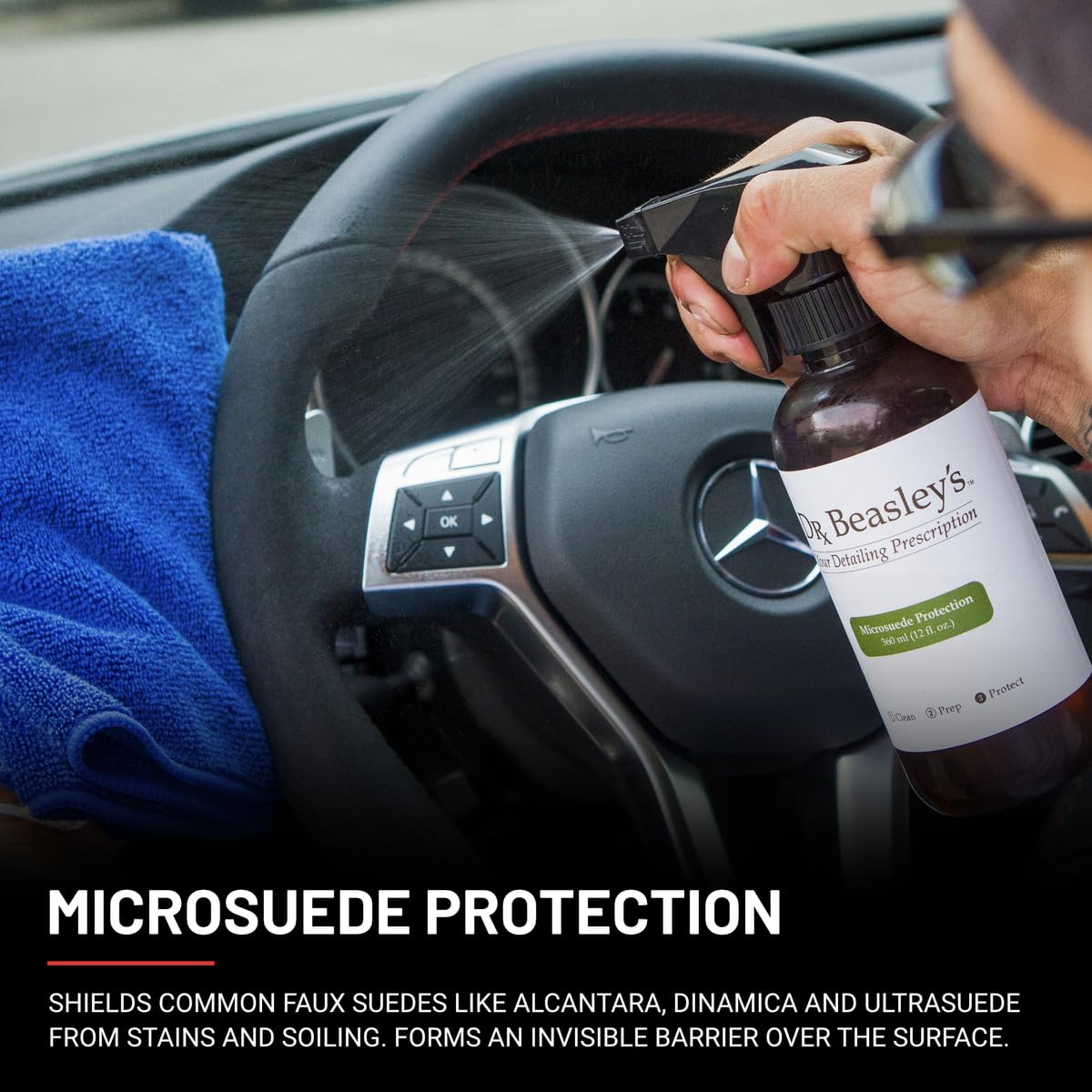 Dr. Beasley'S - I34D04 Microsuede Protection - 4 Oz, Preserves Look And Feel Of Fabric, Instant Bonding Coating, 2+ Years Of Pro