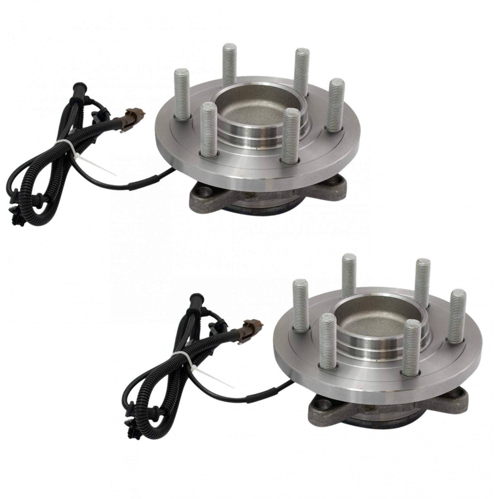 Trq Front Wheel Hub Bearings Assembly Set Compatible With 2015-2017 Ford F-150