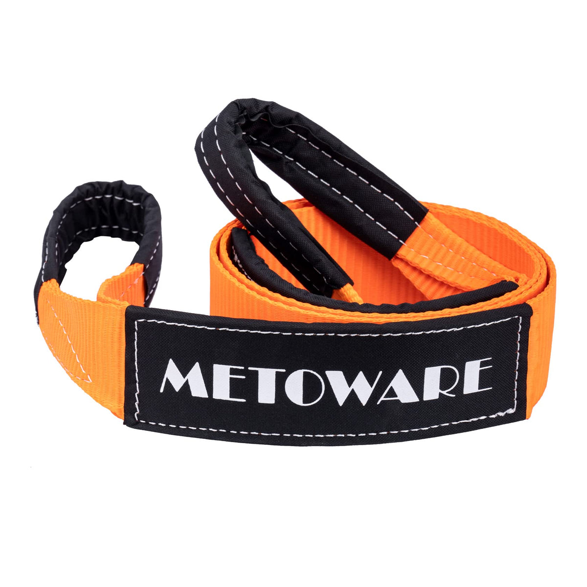 Metoware Tree Saver Tow Strap 3''    8Ft Recovery Strap, Heavy Duty Tow Straps With 35,000 Lb Capacity, Triple Reinforced Loop S
