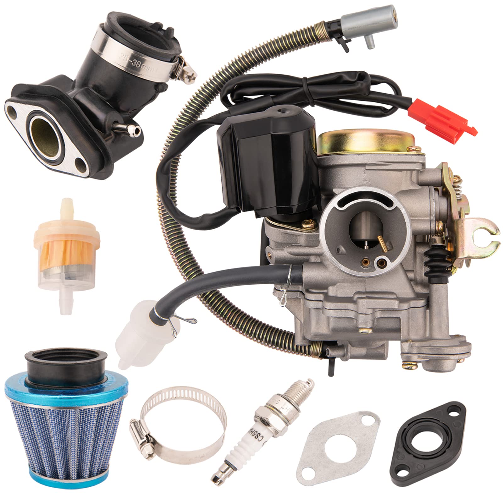 50CC Carburetor 4 Stroke GY6 High Performance 139QMB Carburetor for 49cc 50cc Scooter Moped PD18J Carb Engine, 50 cc Carburetor,