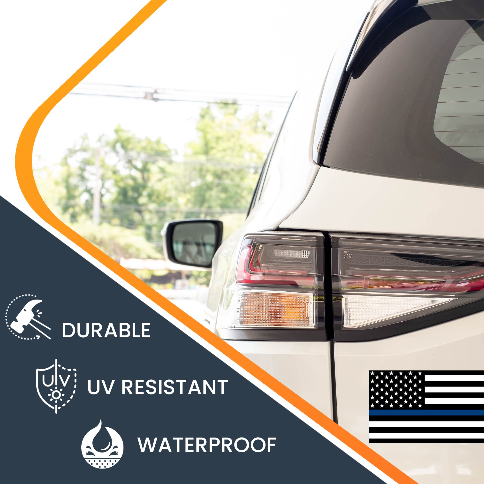 Magnet Me Up Thin Blue Line American Flag 3X5 Magnet Decal For Car Truck Or Suv Heavy Duty