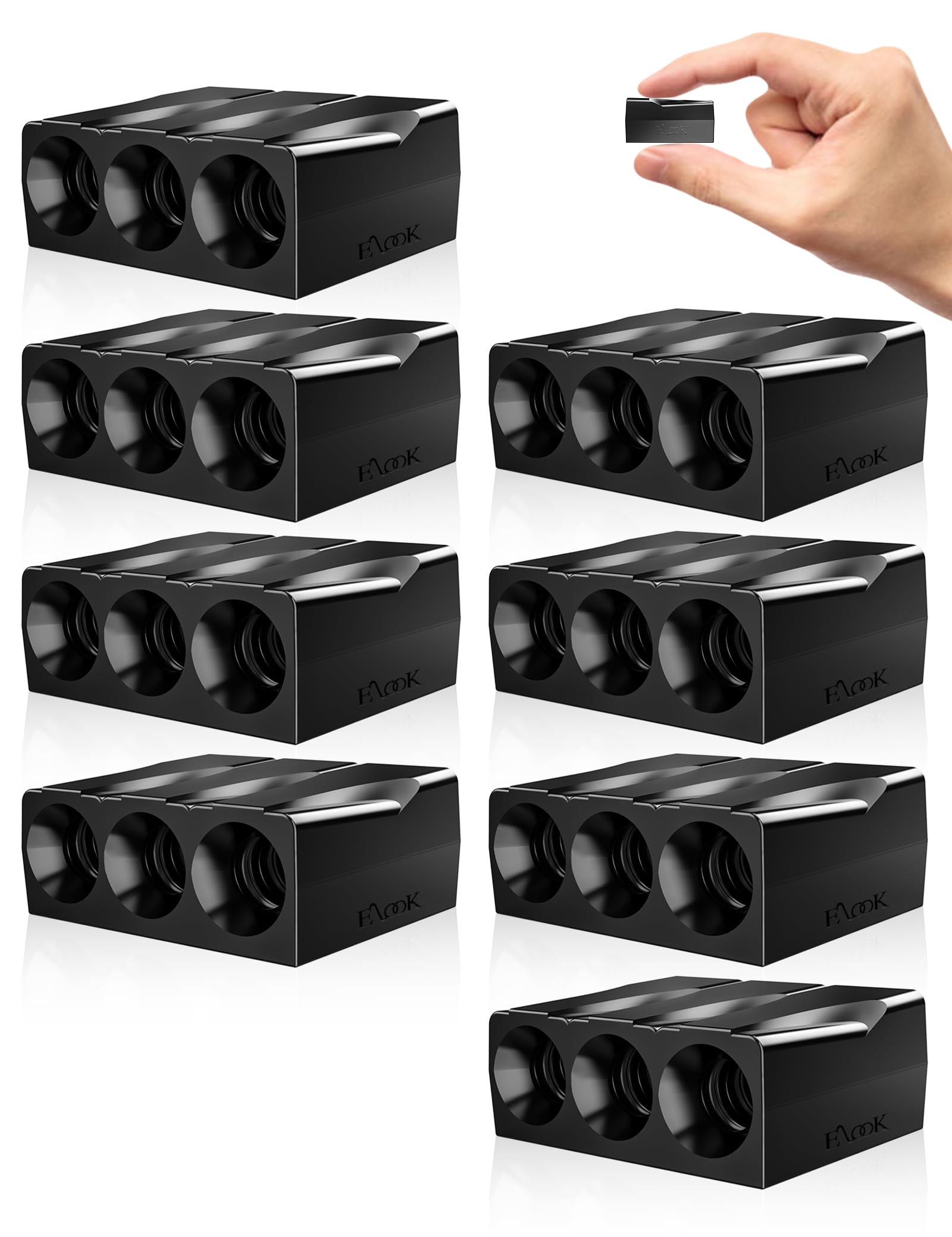 Elook Upgraded Deer Whistles For Car, Deer Horn For Car, Save Deer Whistle For Vehicles, Trunks, Motorcycle, Three-Horn, 8 Pack