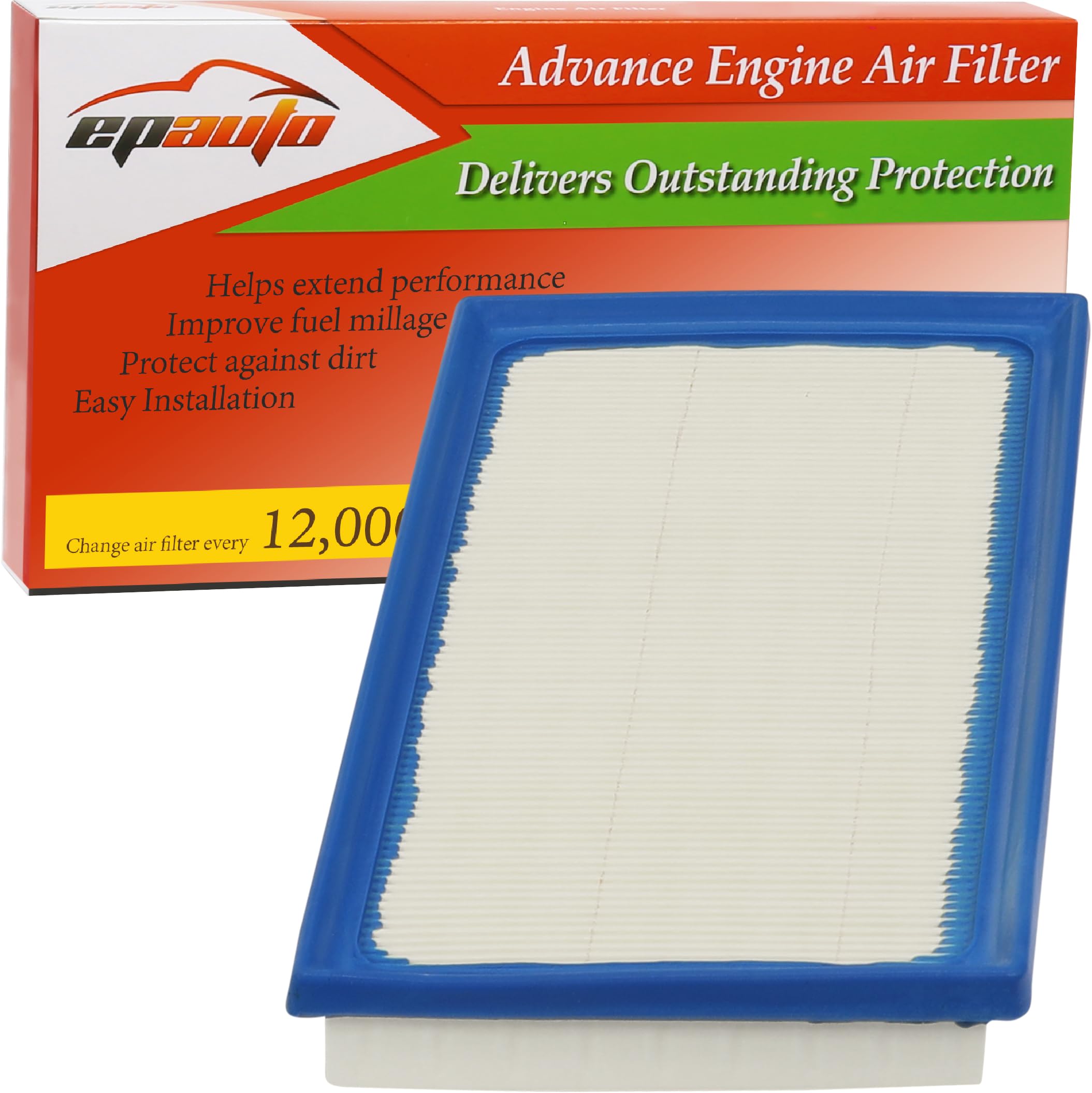 Epauto Gp586 (Xa10586) Replacement For Toyota Panel Engine Air Filter For Camry Hybrid (2018-2022)