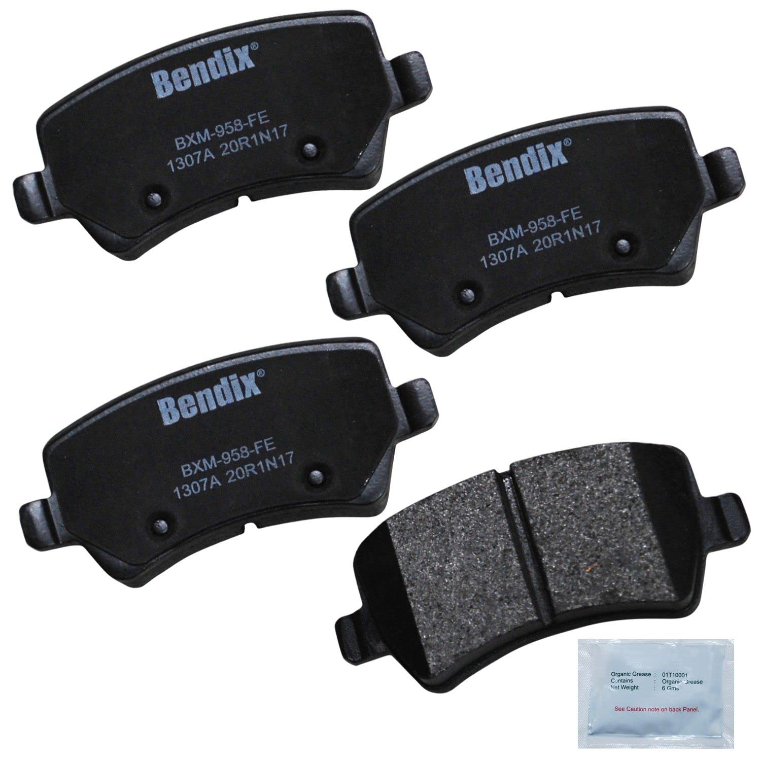 Bendix Priority1 Cfm1307A Semi-Metallic Rear Brake Pads For Volvo S60 2018-2017, S60 Cross Country 2016, S80 2016, V60 2016, V60