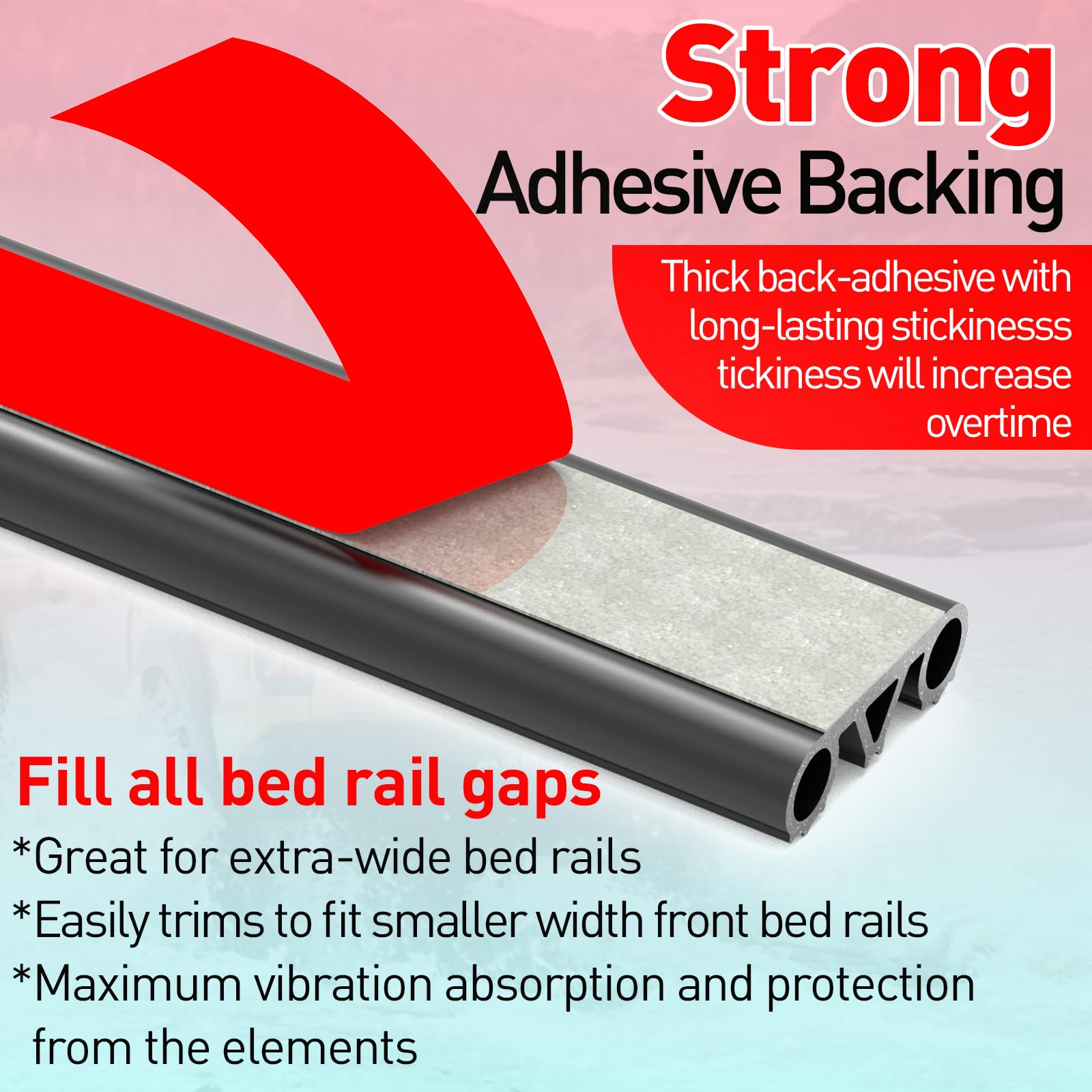 Chuanji Tonneau Cover Seal,Adhesive Tailgate Seal For Pickups Truck Bed Camper Shell Seal,Automotive Weather Stripping With Trip