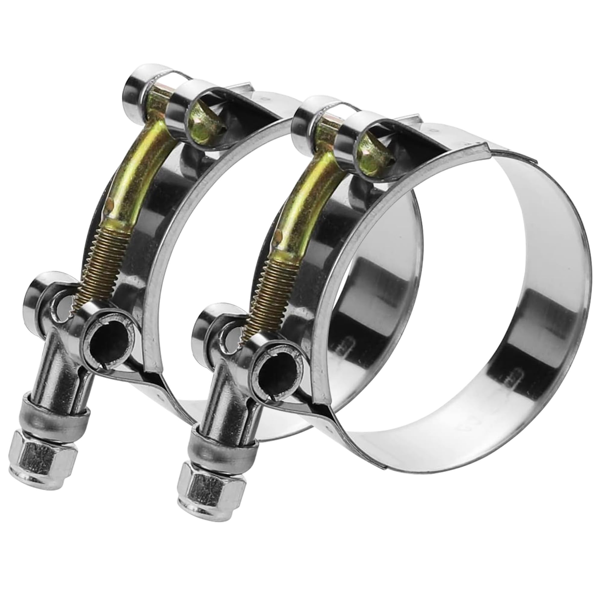 Wysiwyka 2 Pack 3.5'' T-Bolt Hose Clamps, 304 Stainless Steel Turbo Intake Clamp, Working Range 95Mm-103Mm For 3.5'' Hose Id