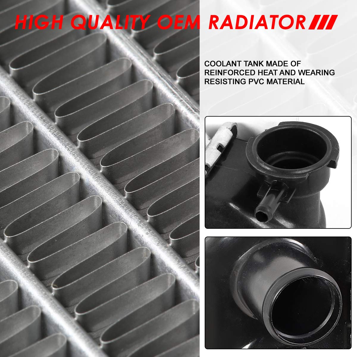 Auto Dynasty Radiator Compatible With 88-00 Chevy Gmc C/K2500 3500 Suburban 7.4L At, Dpi 1696 Factory Style 2-Row Cooling Radiat