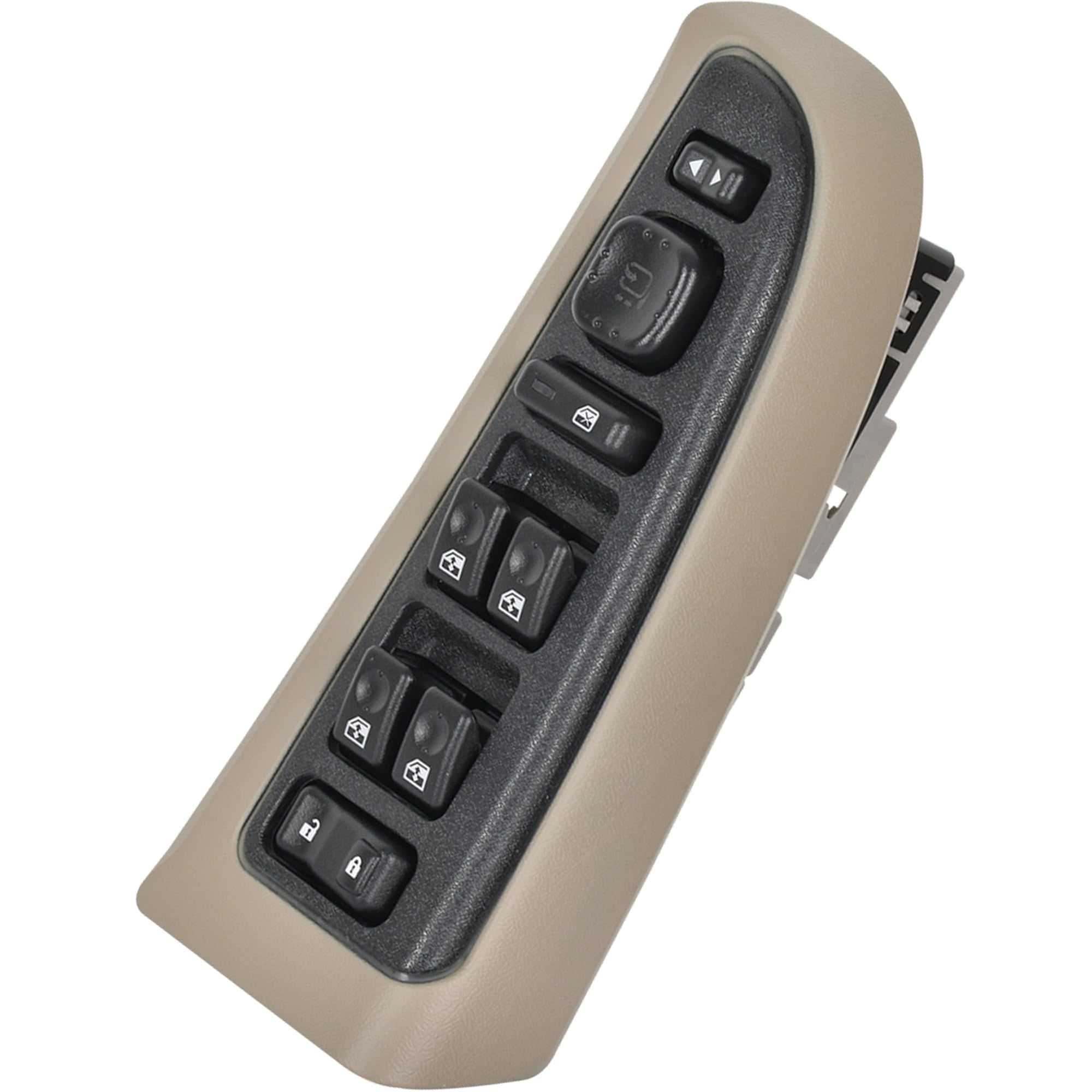 ASOPARTS 15883319 Master Power Window Switch & Tan Bezel Assembly with Folding Mirror Switch Fit for 2003-2006 Chevy Silverado A