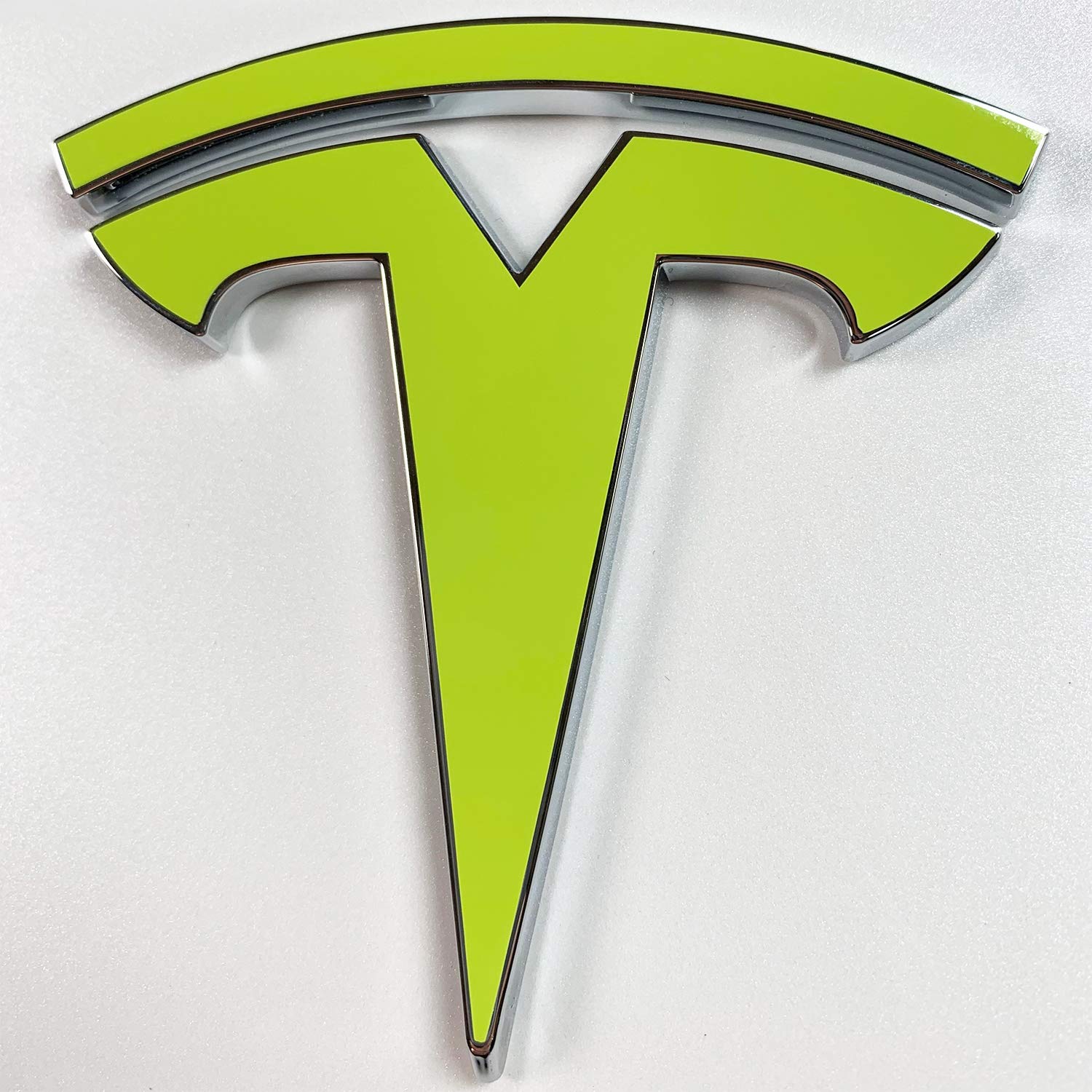 Custom Cut Graphics Logo Decal Wrap For Tesla Model X, 14-Pc Set (Gloss Lime Green)