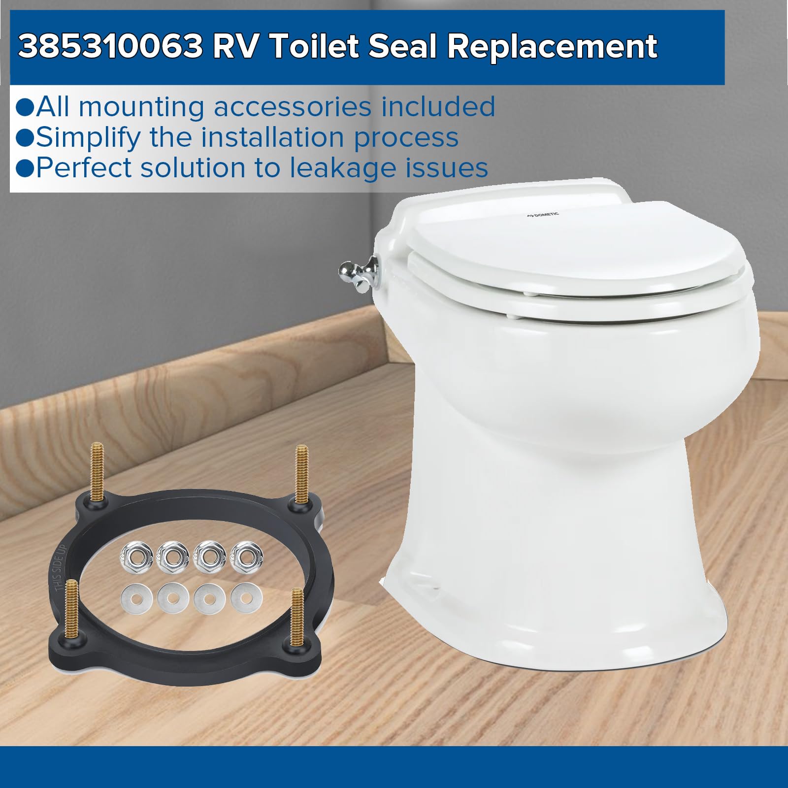 Xqiqx Rv Toilet Floor Flange Seal, 385310063 Floor Flange Seal And Mounting Replacement Kit For Rv Toilets