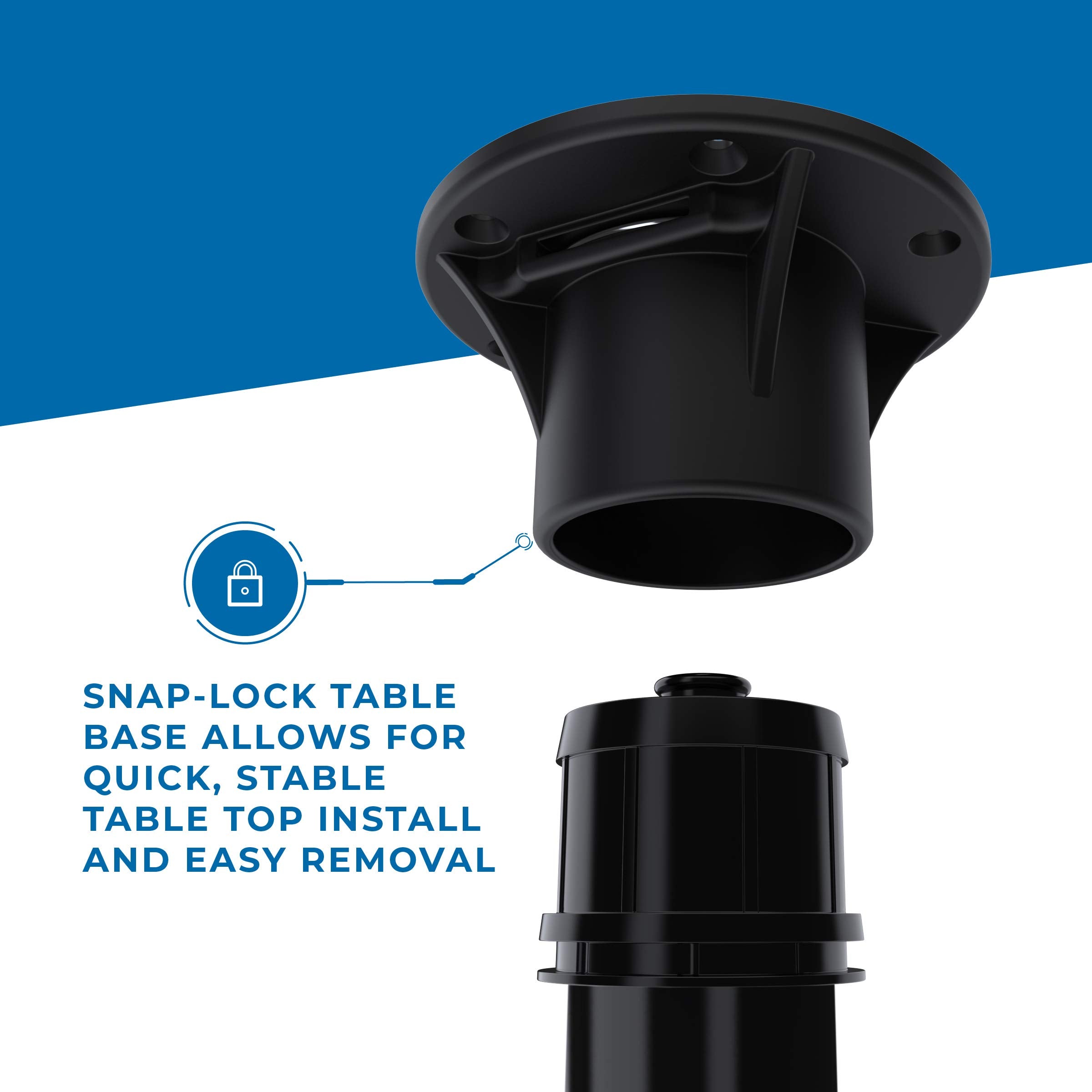 Manufacturers' Select Itc Redwood Table Leg System For Rv Or Boat (Black, 29'') Tl5000-B-29 (B07Vrfz393)