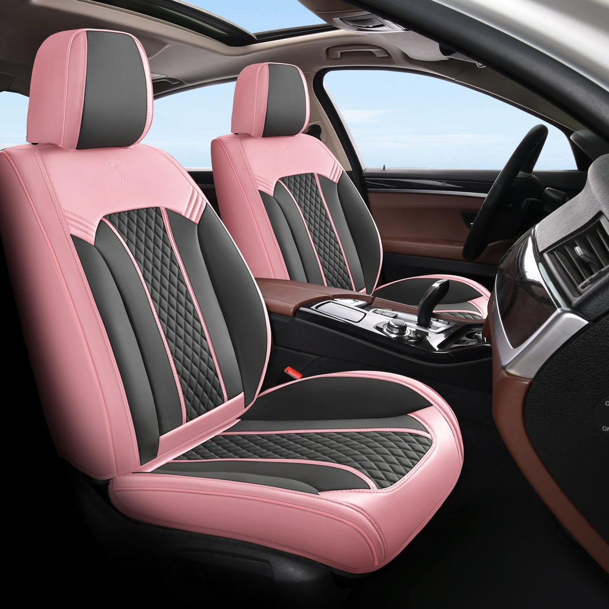 Doogo Seat Covers, Car Seat Covers, Breathable Front Seat Covers, Universal Non-Slip Seat Cushion Pink Automotive Seat Covers Ac
