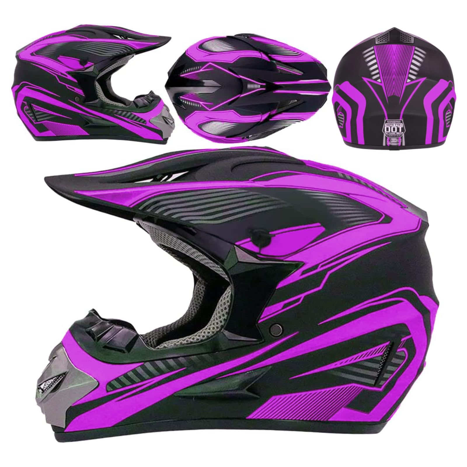Motocross Helmet,Youth & Kids Atv Dirt Bike Motorcycle Helmet, Bmx 4-Wheeler Off-Road Mountain Bike Helmet,Dot Certified,W/Glove