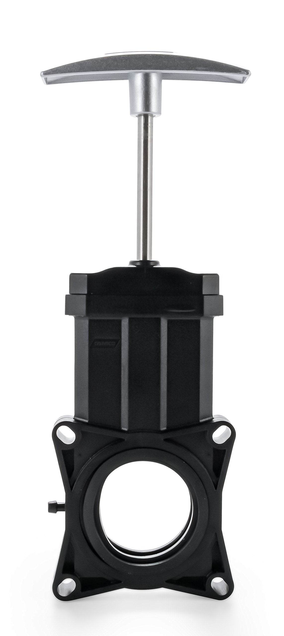 Camco 39501 Rv 1-1/2 Waste Valve With Metal Handle - Easily Replace Worn Or Damaged Waste Valves - Installation Hardware, Black