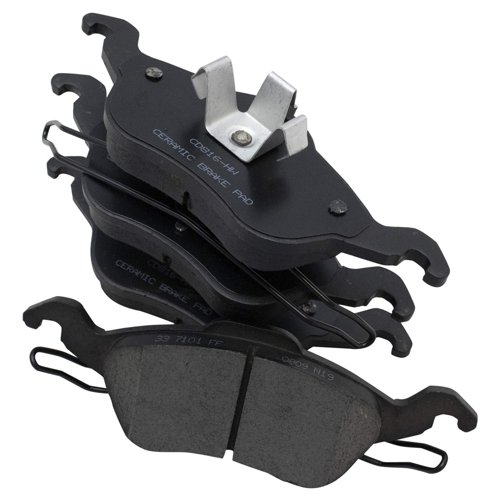 TRQ Front Brake Pads Ceramic Compatible with 2000-2004 Ford Focus