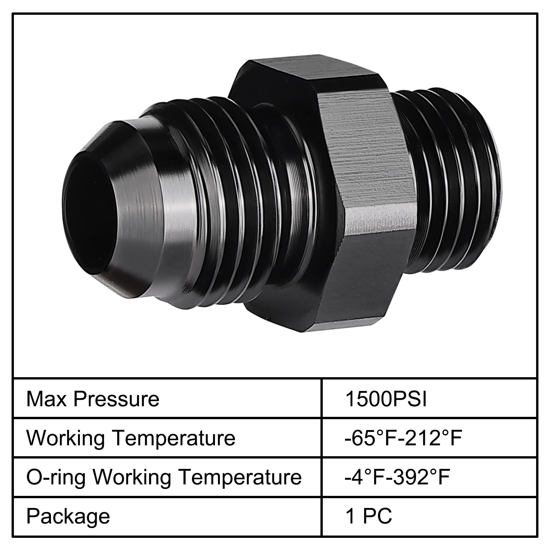 Evil Energy 6An Flare To An5 Orb Male O-Ring Fitting Adapter