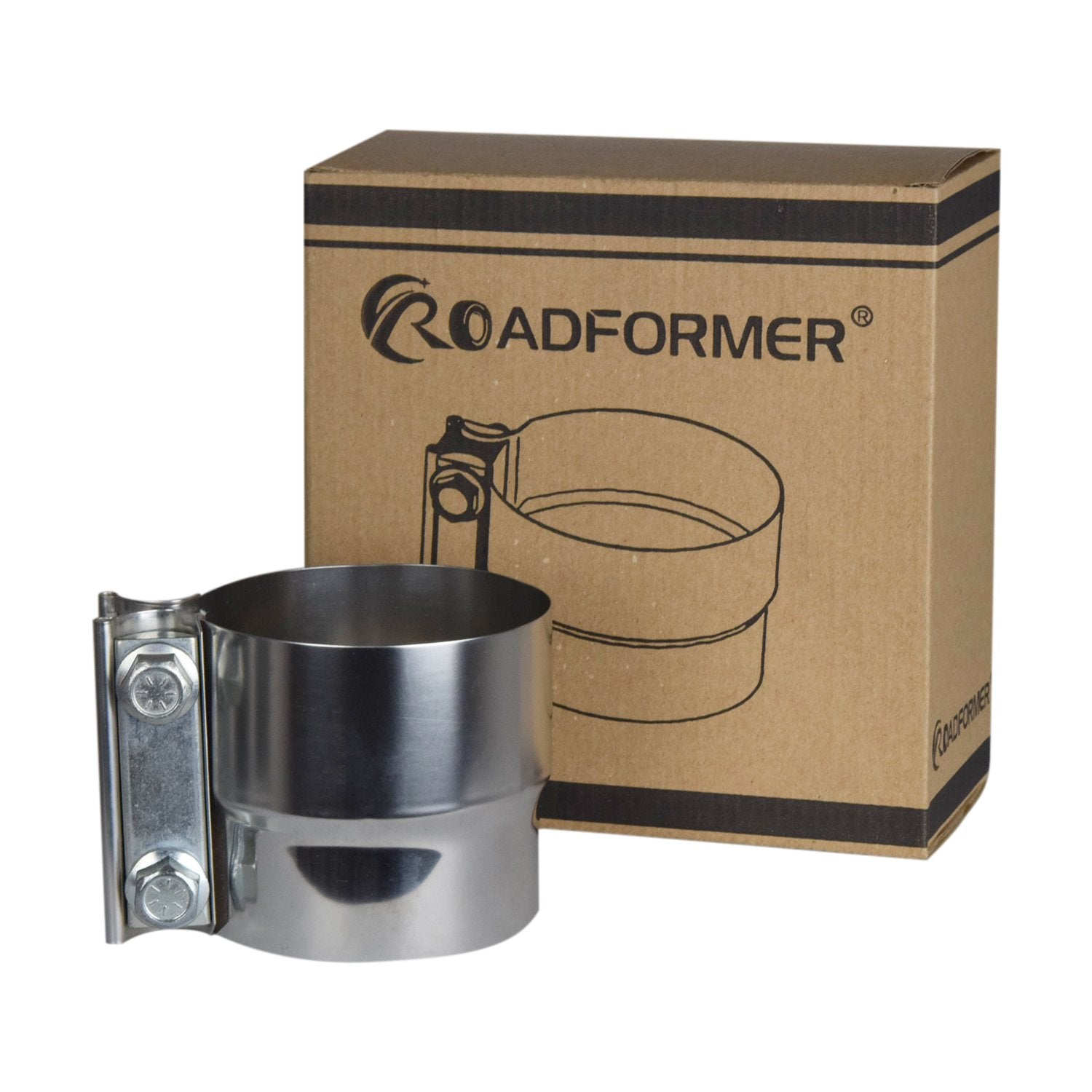 Roadformer 3 Inch Exhaust Clamp - Lap Joint Exhaust Band Clamps Preformed Stainless Steel