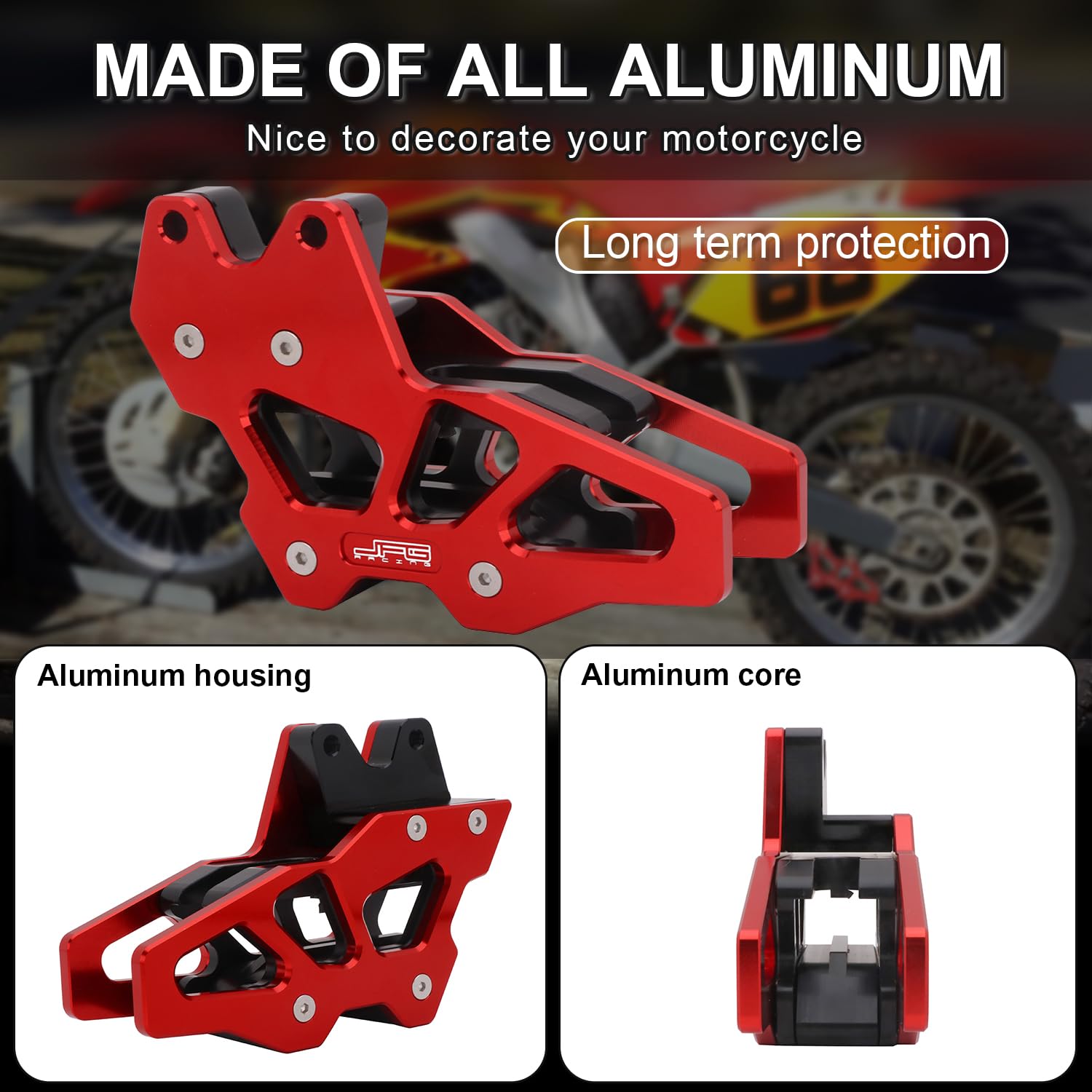Anxin Motorcycle Chain Guide Guard Protector Cnc For Crf150F 2003-2009 2012-2017 Crf230F 2003-2017 2019 Crf250F 2019-2023 Dirt Pit Bike Red