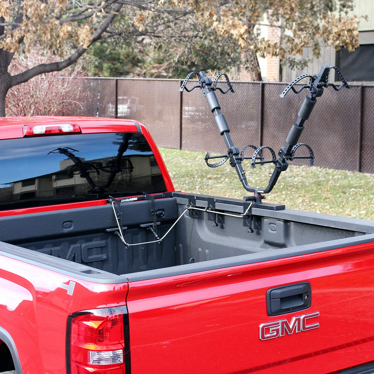 Let'S Go Aero Half Nelson 2-Bike Truck Bed Mount V-Rack Carrier