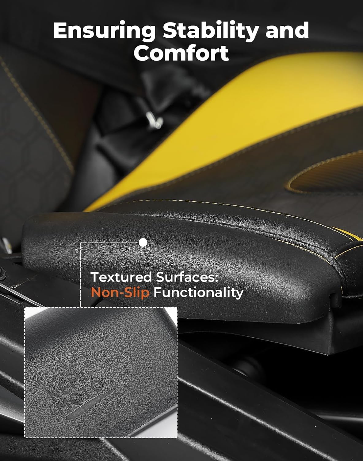 KEMIMOTO Seat Side Pad Assembly Compatible with 2017-2024 Can-Am Maverick X3 MAX and Maverick R, PU Foam Soft Seat Side Cushion
