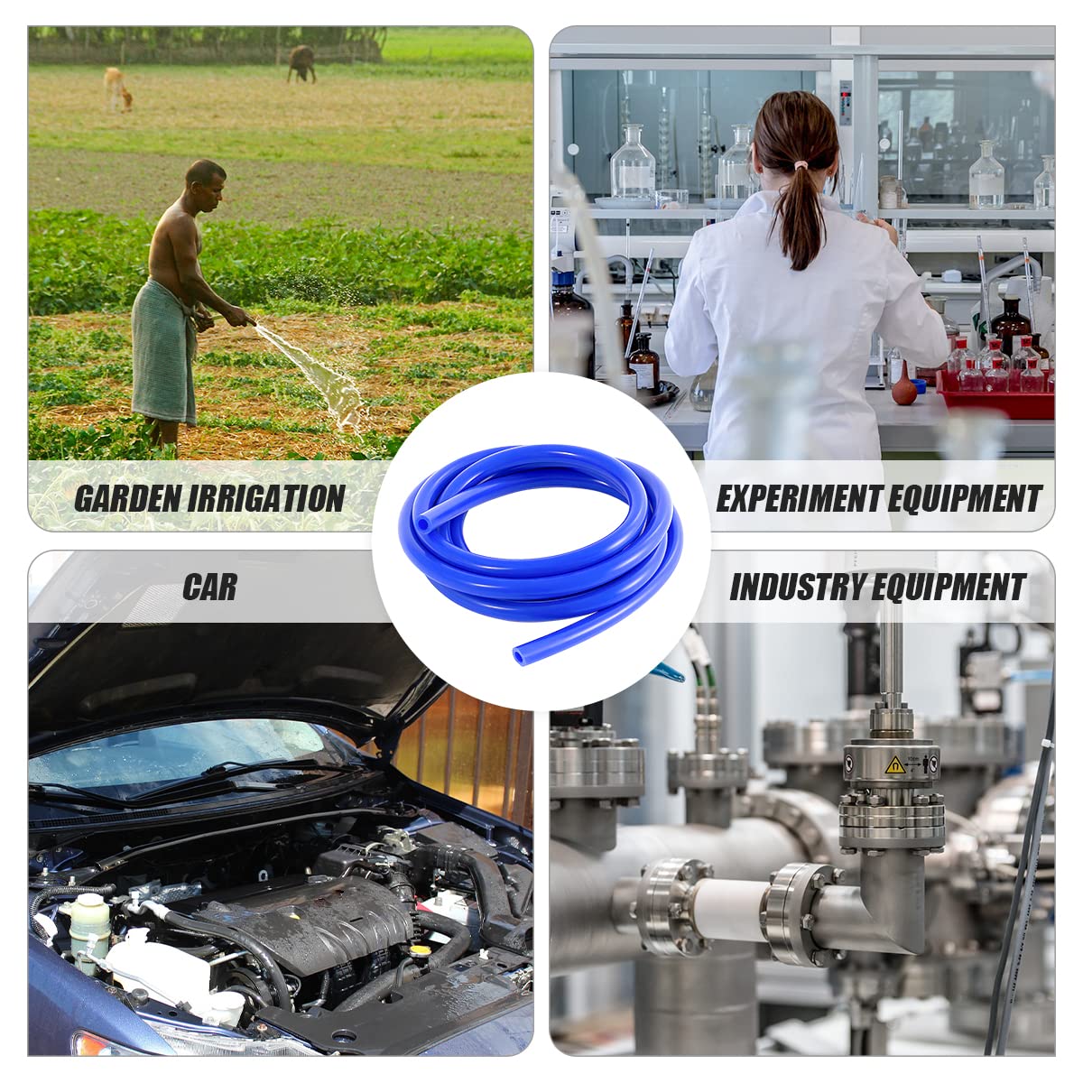 Belomi Silicone Vacuum Tubing Hose Line, 10 Ft 1/8''(3Mm) Inner Diameter Hose, High Tempterature 130Psi Max Pressure For Multipl