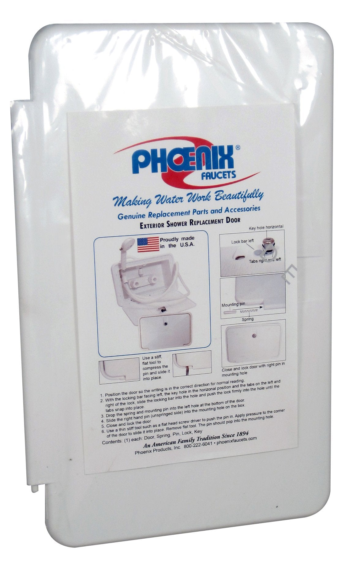 Valterra Phoenix Faucets Pf267001 Replacement Exterior Shower Door - White