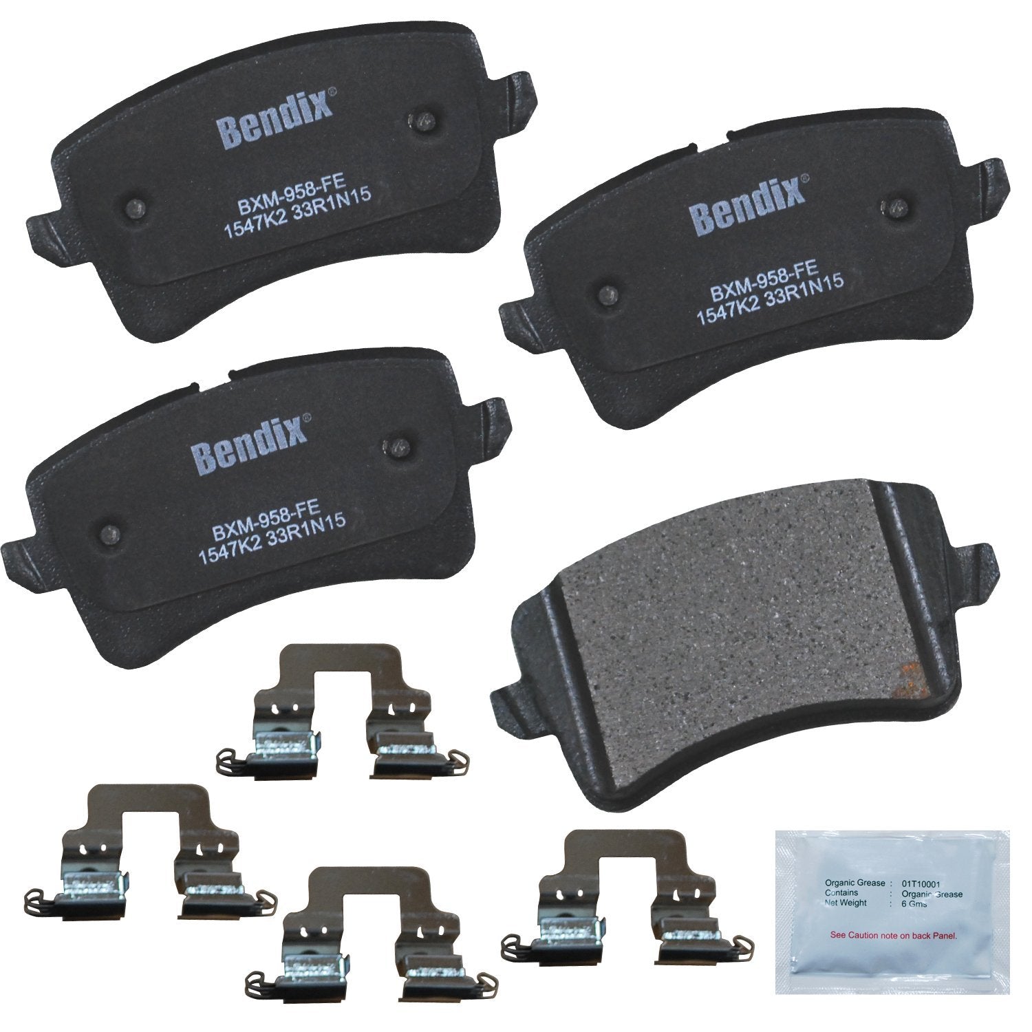 Bendix Priority1 Cfm1547K2 Semi-Metallic Rear Brake Pads For Audi A6 2018-2012, A6 Quattro 2018-2012