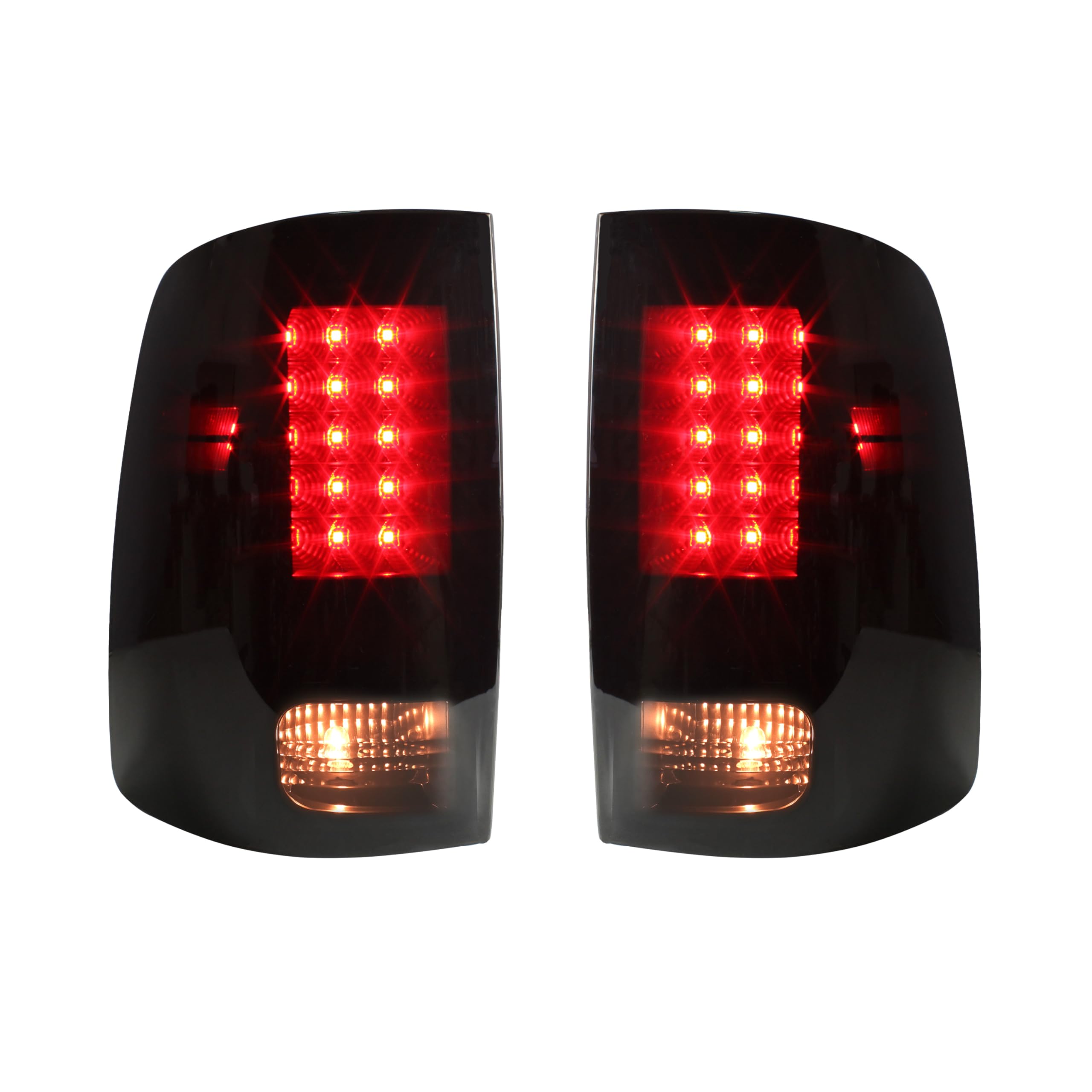 Kewisauto Led Tail Lights For Dodge Ram 1500 2500 3500 09-18, Smoked Black Led Taillights Brake Rear Lamps For Dodge Ram 1500 20