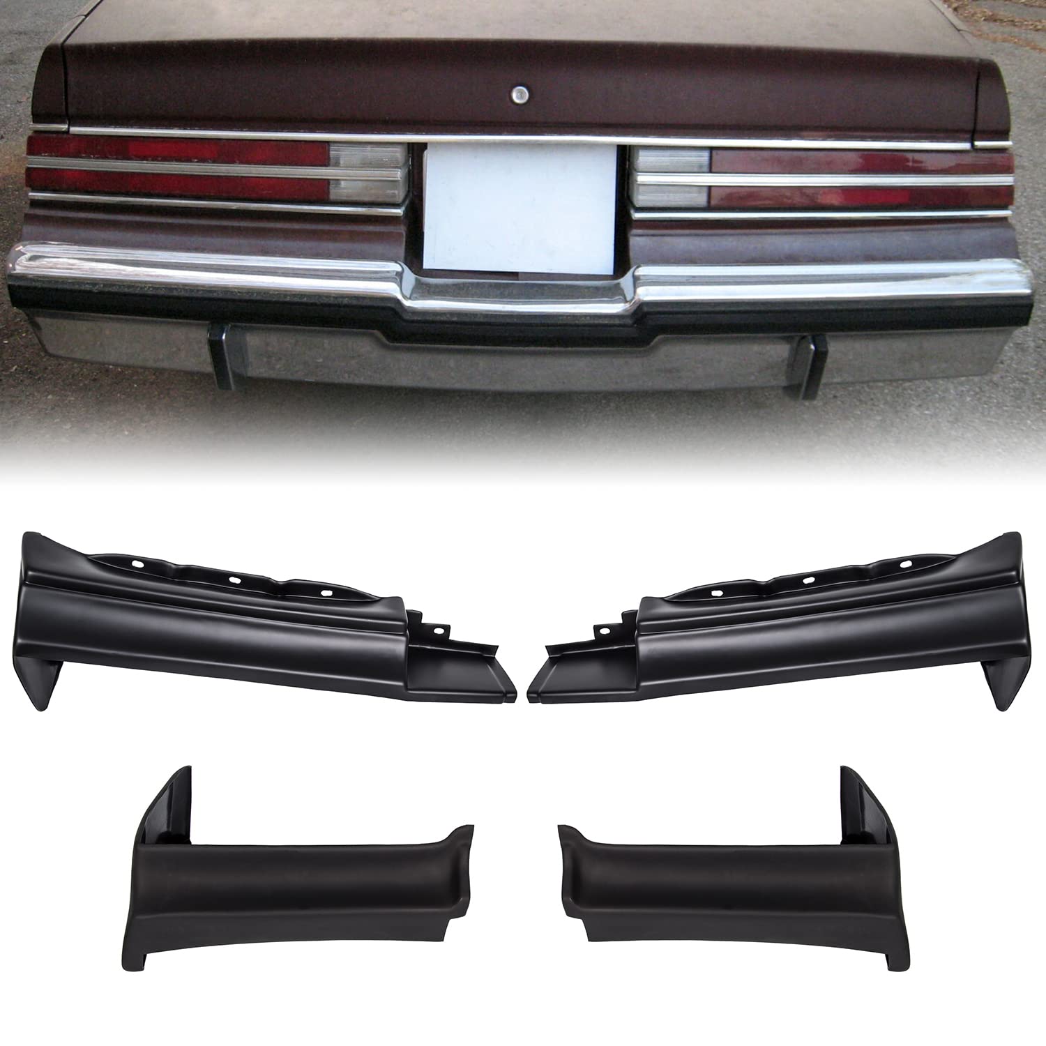 Ecotric Bumper Filler Set Compatible With 1981-1987 Buick Regal Grand National 4Pcs