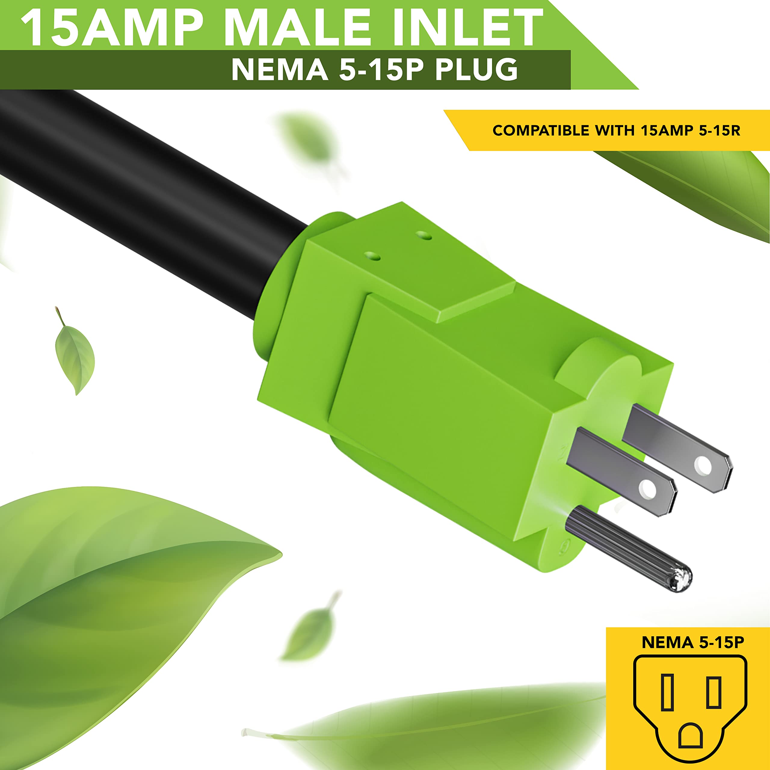 Leisurecords Trailer Dogbone Adapter 15 Amp Male To 30 Amp Female Locking Connector With Led Power Indicator