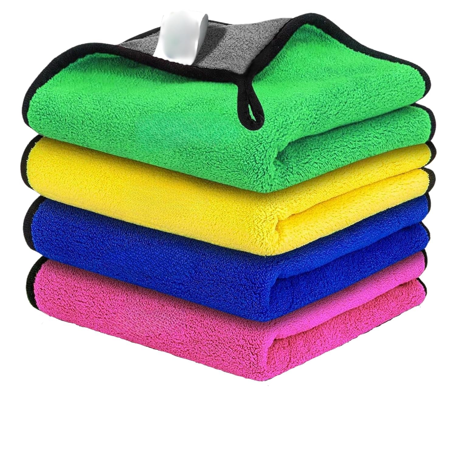 KEFICA Microfiber Cloth for Car Cleaning  Double Sided  Microfiber Towel for Car & Bike,Super Soft Car Wash Cloth Soft Microfi