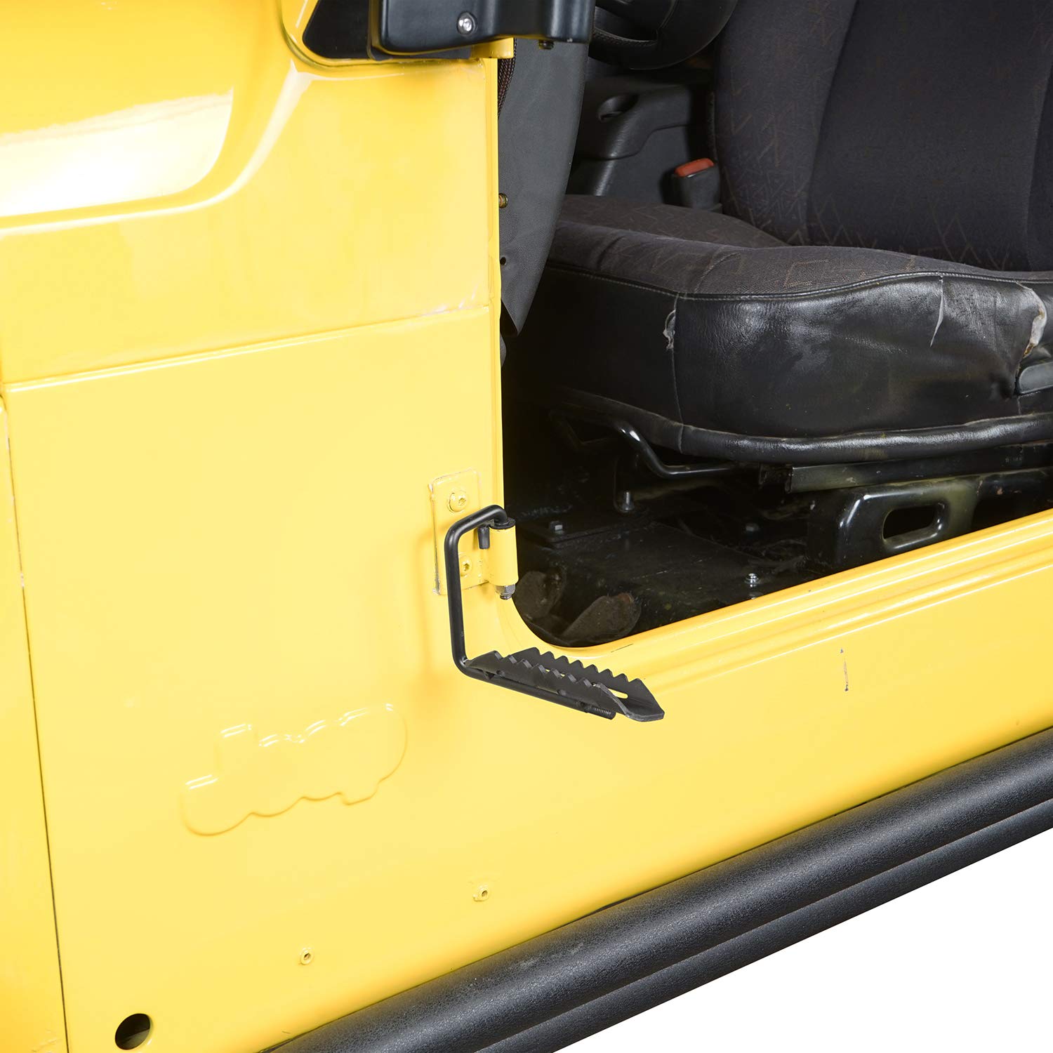 Hooke Road Wrangler Foot Pegs, Door Hinge Foot Rest Compatible With Jeep Tj Wrangler 97-06