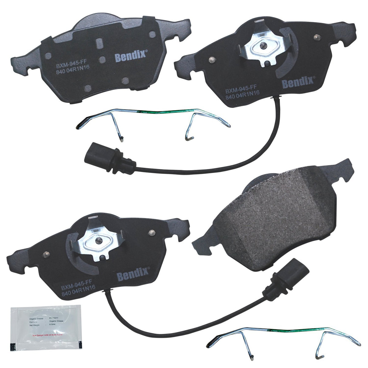 Bendix Priority1 Cfm840 Semi-Metallic Front Brake Pads For Select Models Audi A4, A4 Quattro, A6, A6 A8 Rs6, S4, S6, Seat Exeo, 