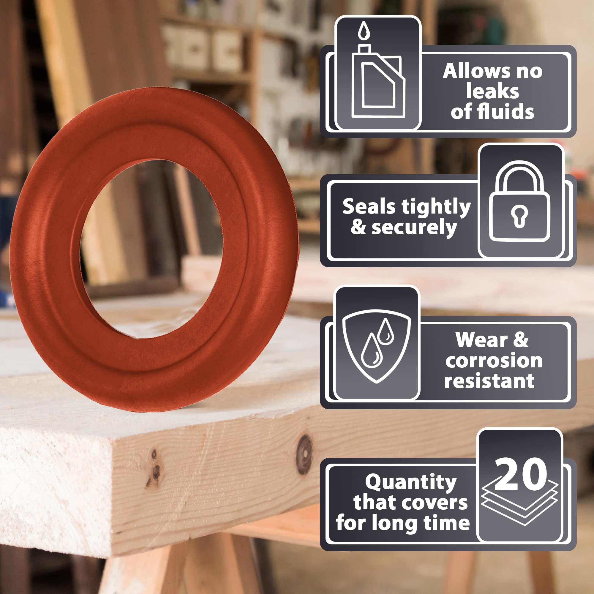 15Pcs Oil Drain Plug Crush Rubber Washer Gasket Seal - 14Mm Replacement For Chrysler/Dodge/Jeep/Fiat/Ram - Oem 6507741Aa Fits Fo