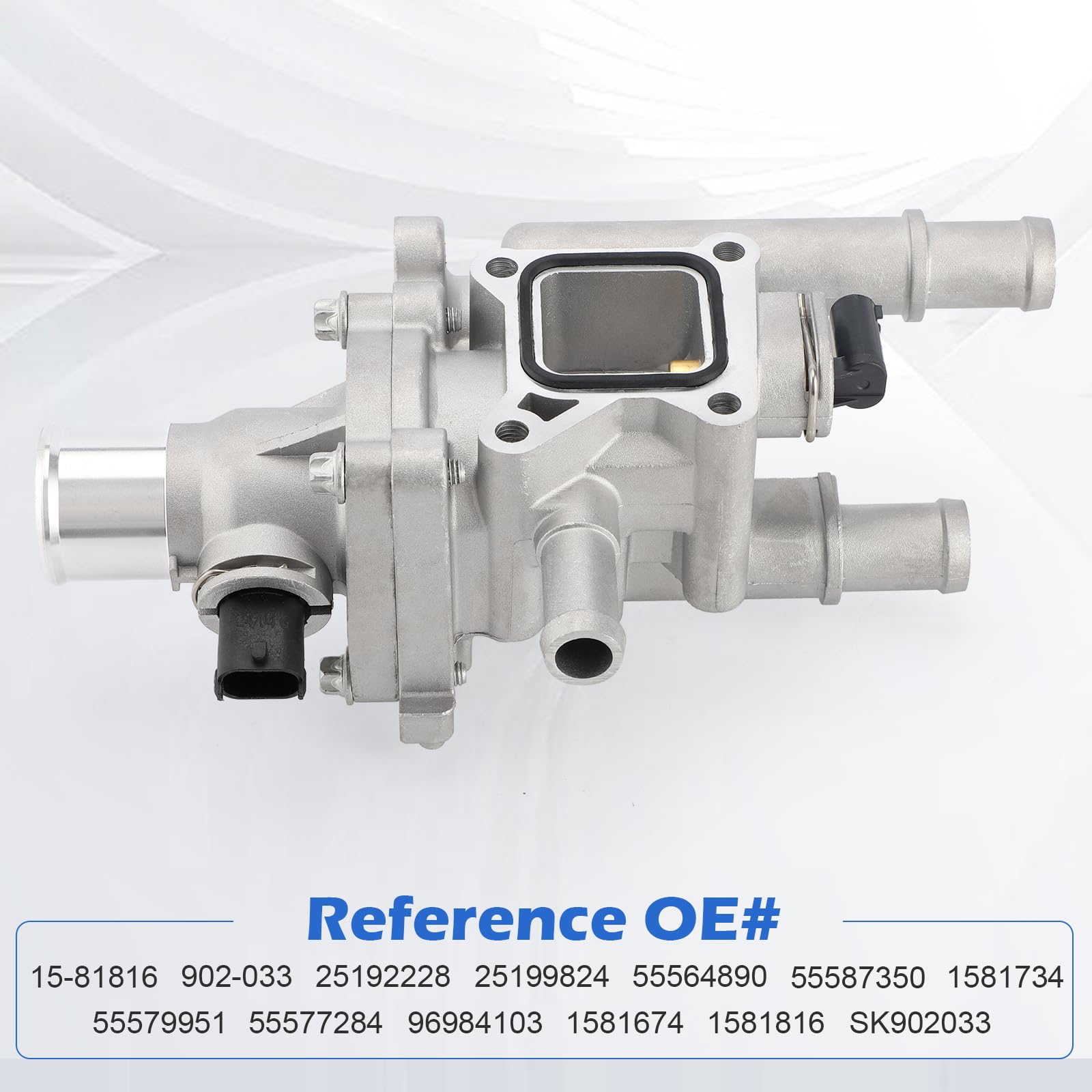 Upgrade Aluminium Thermostat Housing Assembly W/Sensors for Chevrolet Cruze 2011-2016 Cruze Limited 2016 Sonic 2012-2018 Trax 20