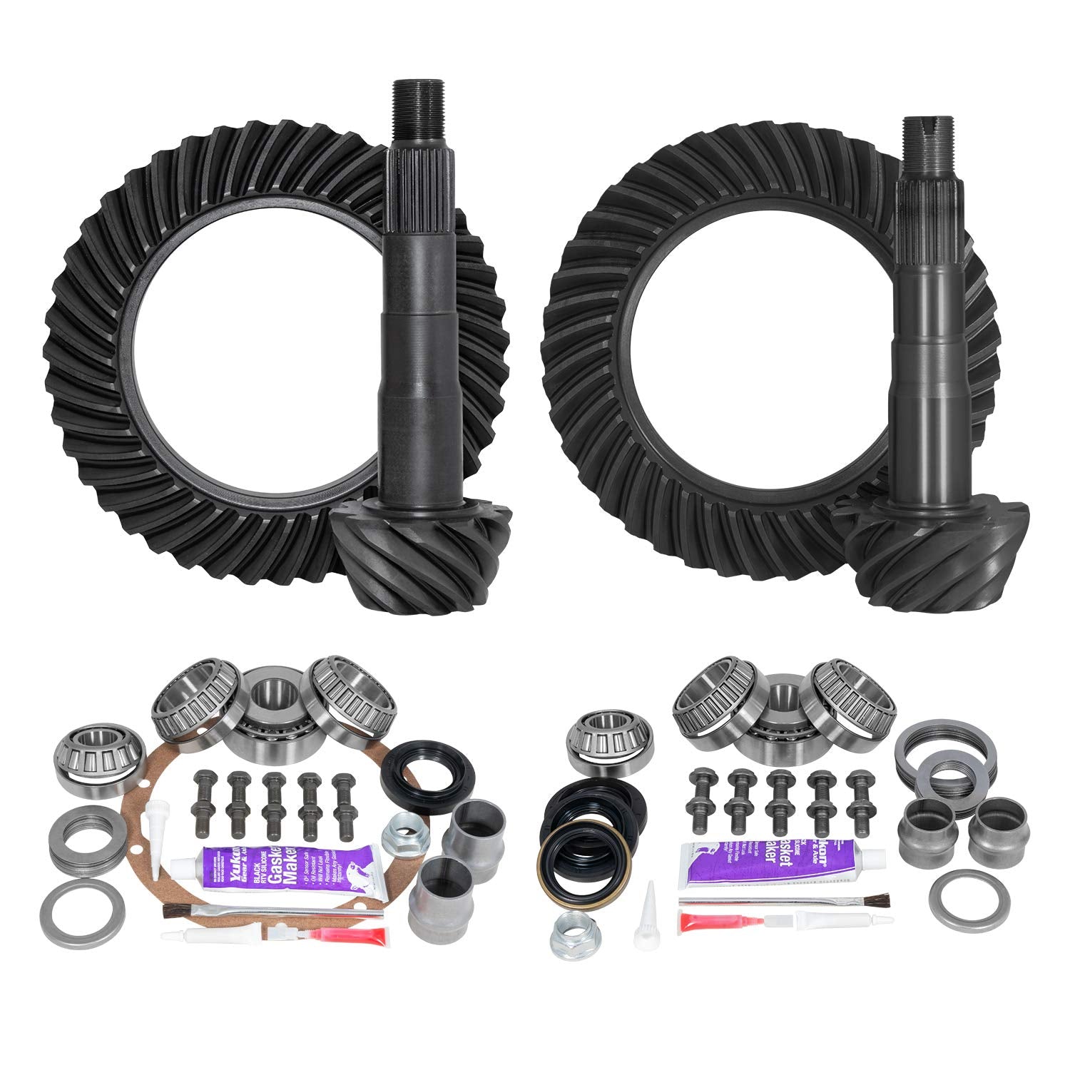Yukon Gear & Axle Ring & Pinion Gear Kit Package Front & Rear With Install Kits - Toyota 8''/8Ifs - Ygkt004-488