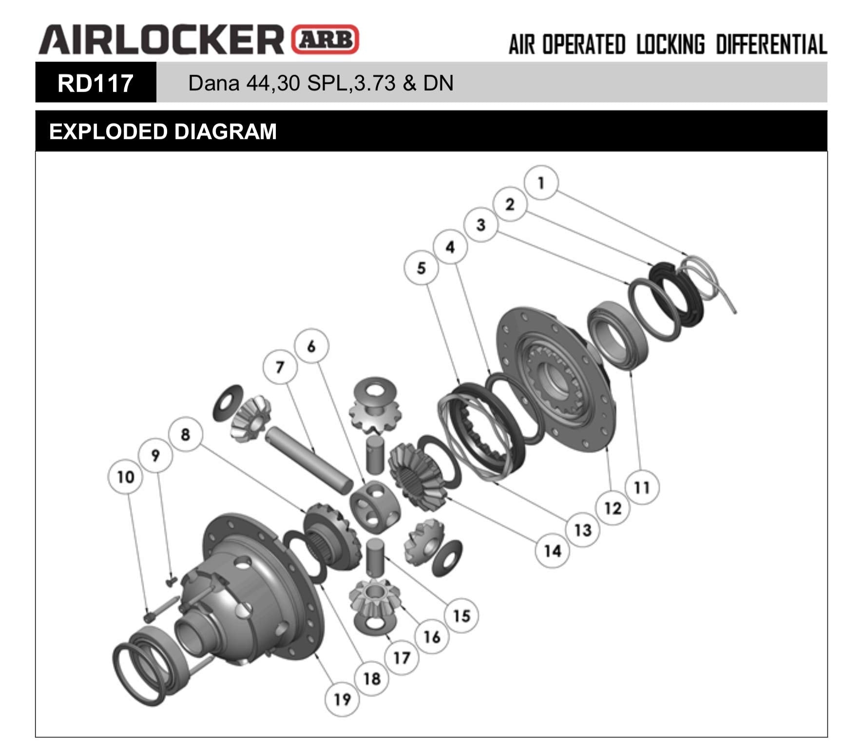 ARB RD117 Air Locking Differential