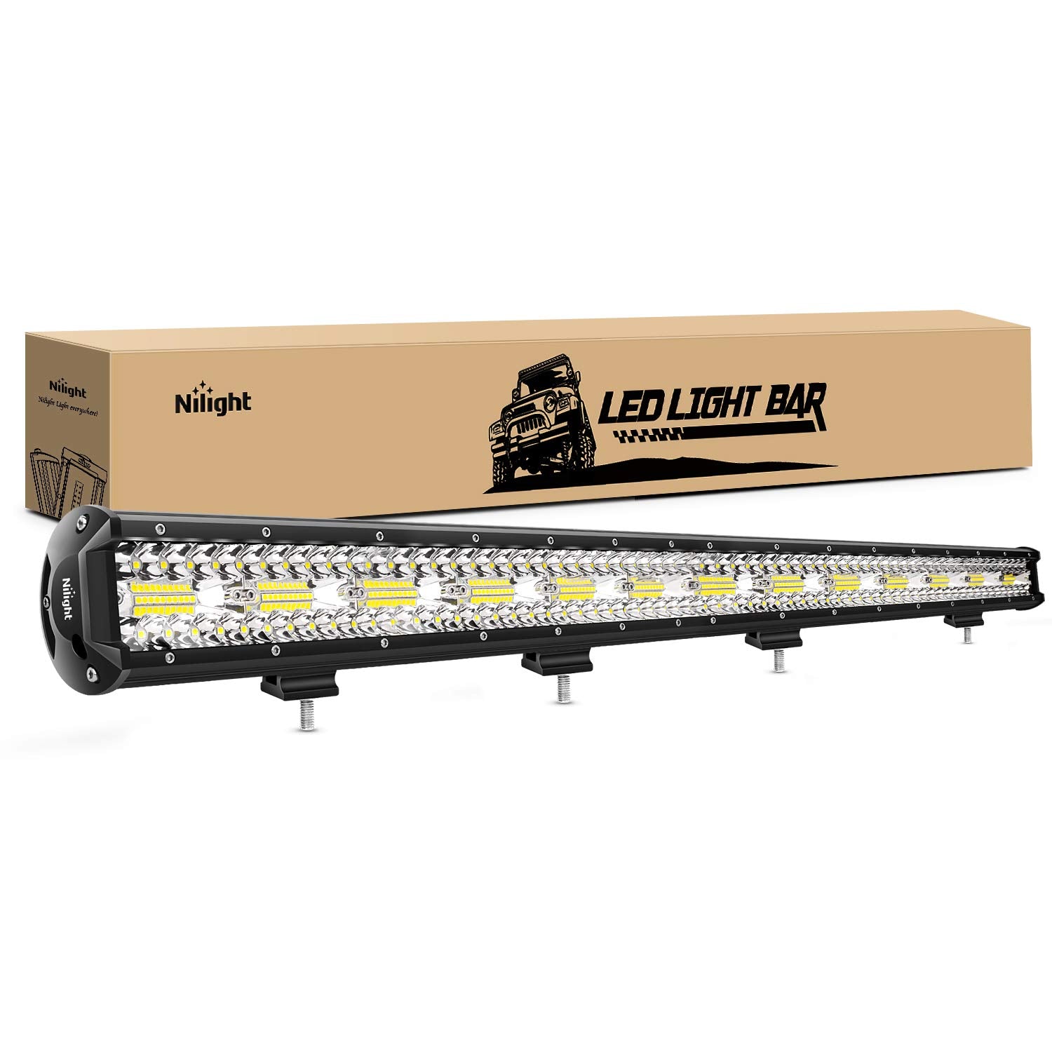 Nilight Led Light Bar 37Inch 780W Triple Row Flood Spot Combo 78000Lm Driving Work Light Off-Road Lighting For Trucks Pickup Car